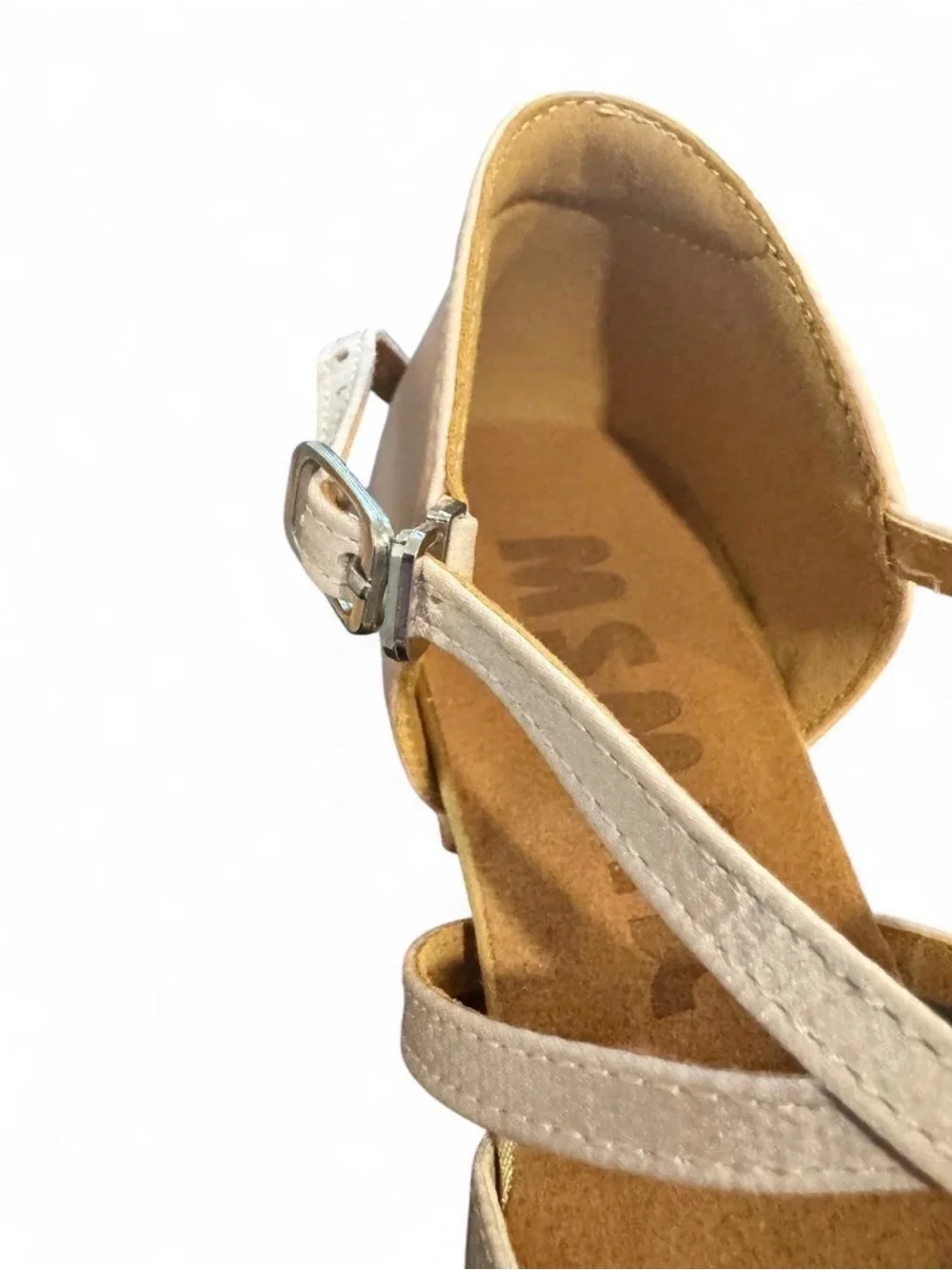 Girls' Strappy Low Heel Dance Sandals in Blush Pink